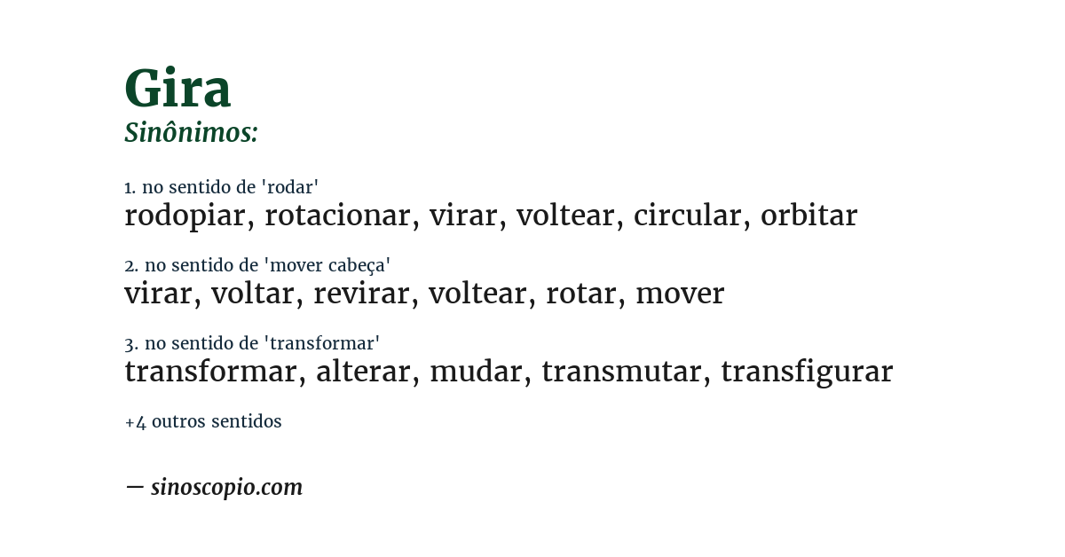 Sinônimo de gira