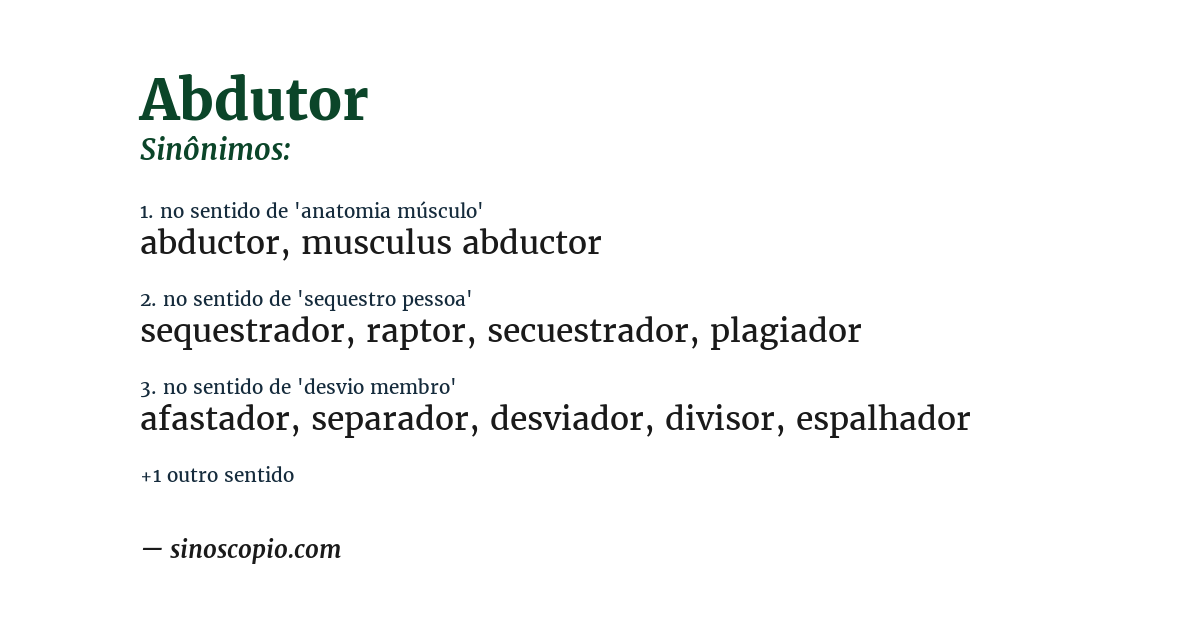 Sinônimo de abdutor
