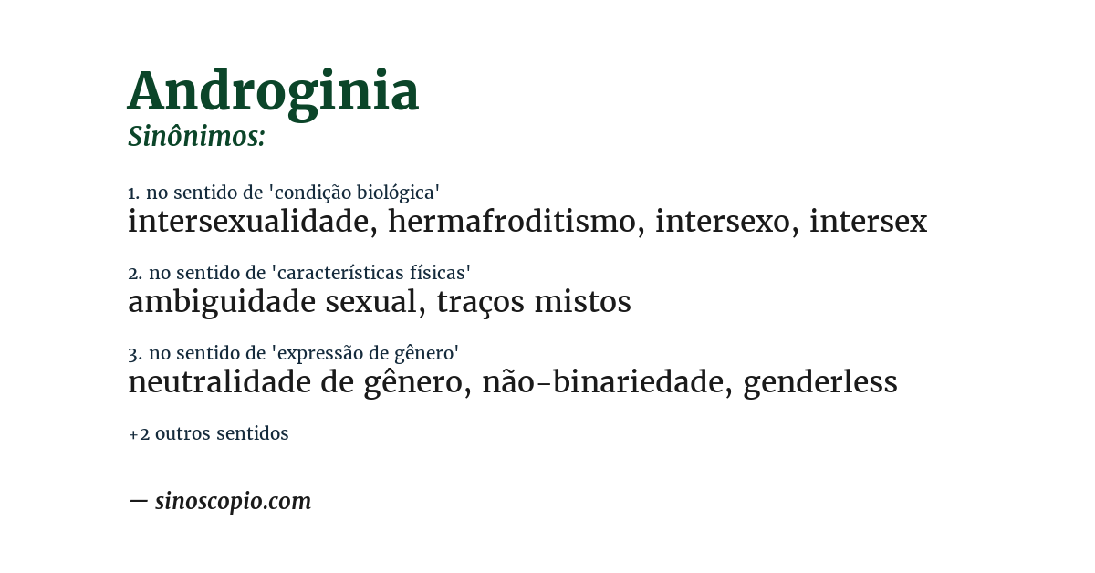 Sinônimo de androginia