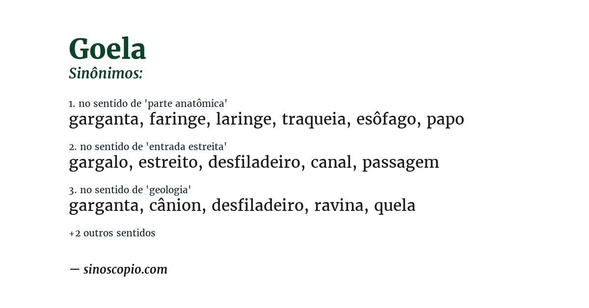 Sinônimo de goela