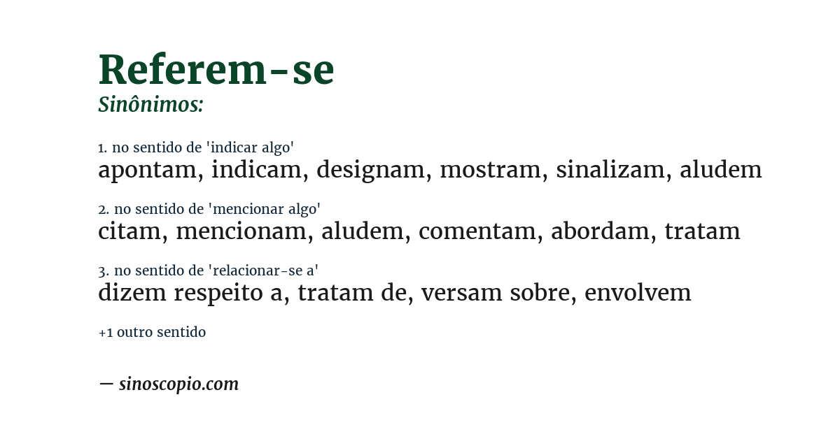 Sinônimo de referem-se