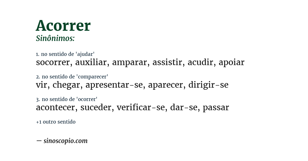Sinônimo de acorrer