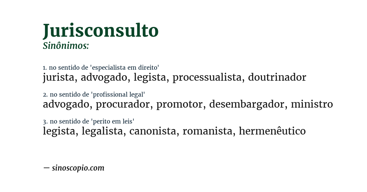 Sinônimo de jurisconsulto
