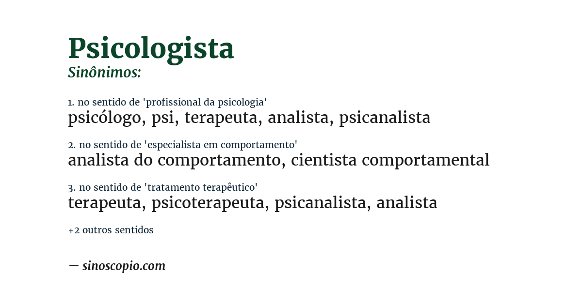 Sinônimo de psicologista