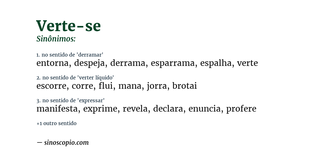 Sinônimo de verte-se