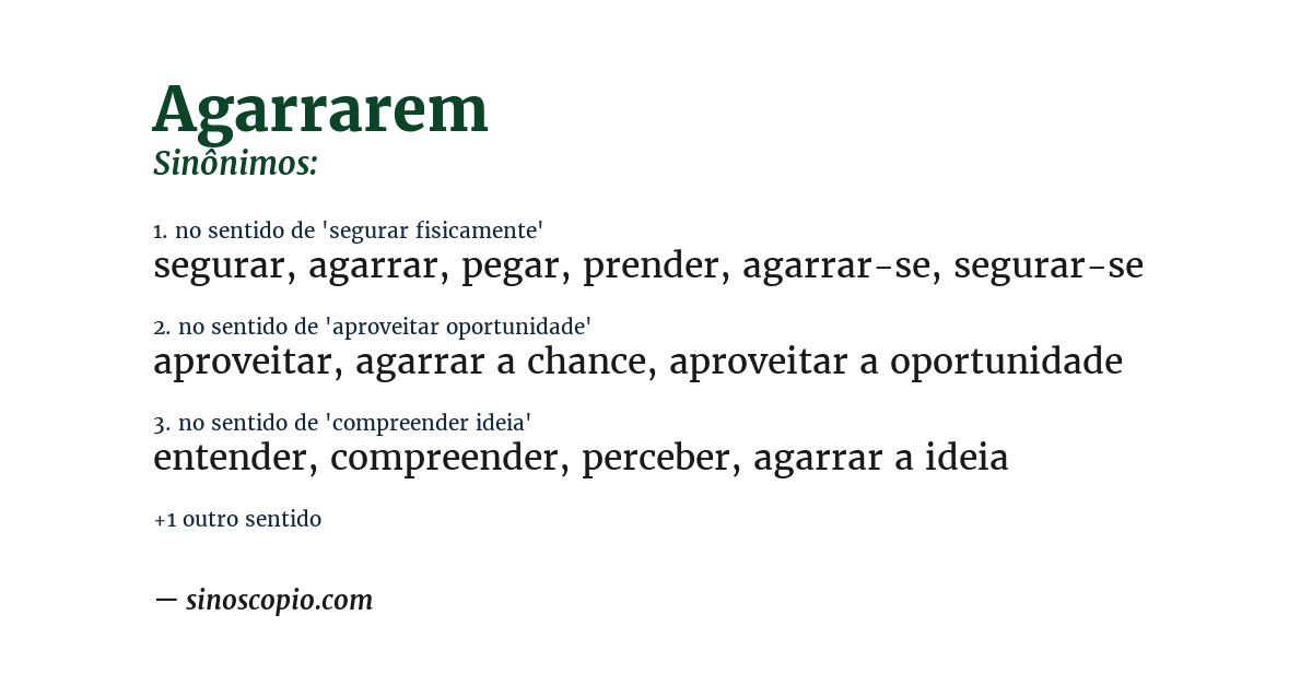 Sinônimo de agarrarem