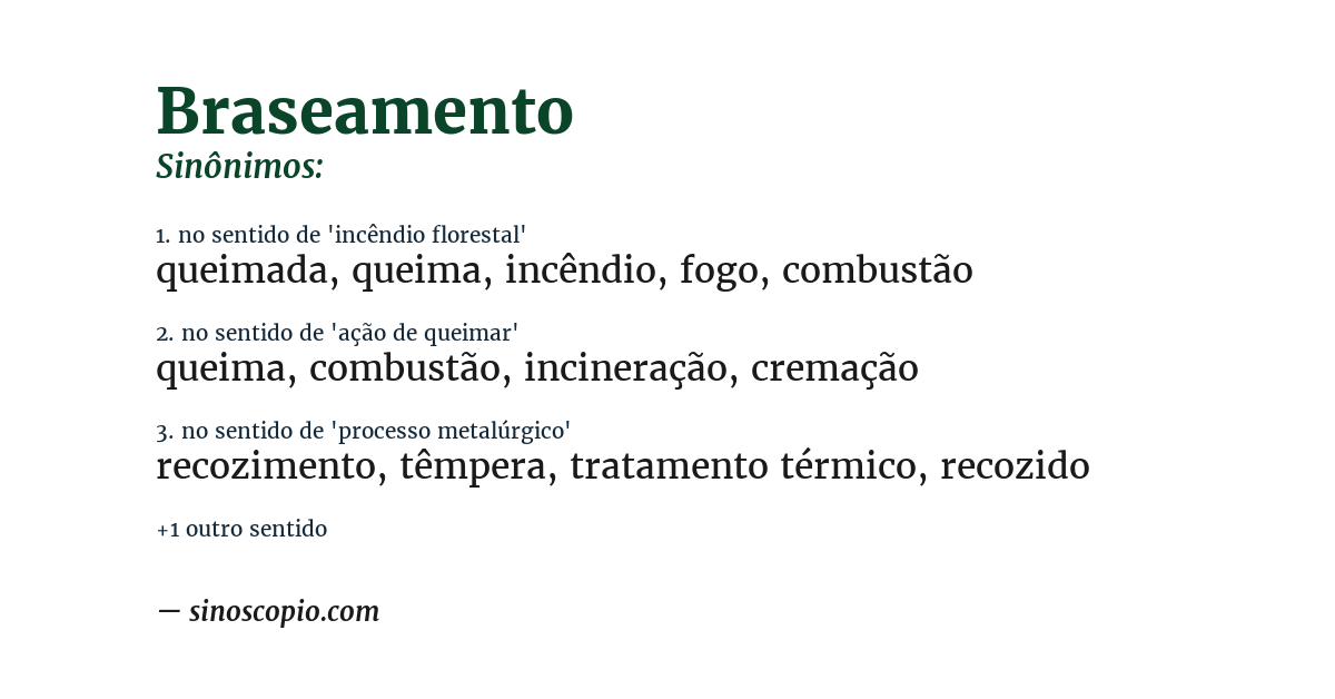 Sinônimo de braseamento