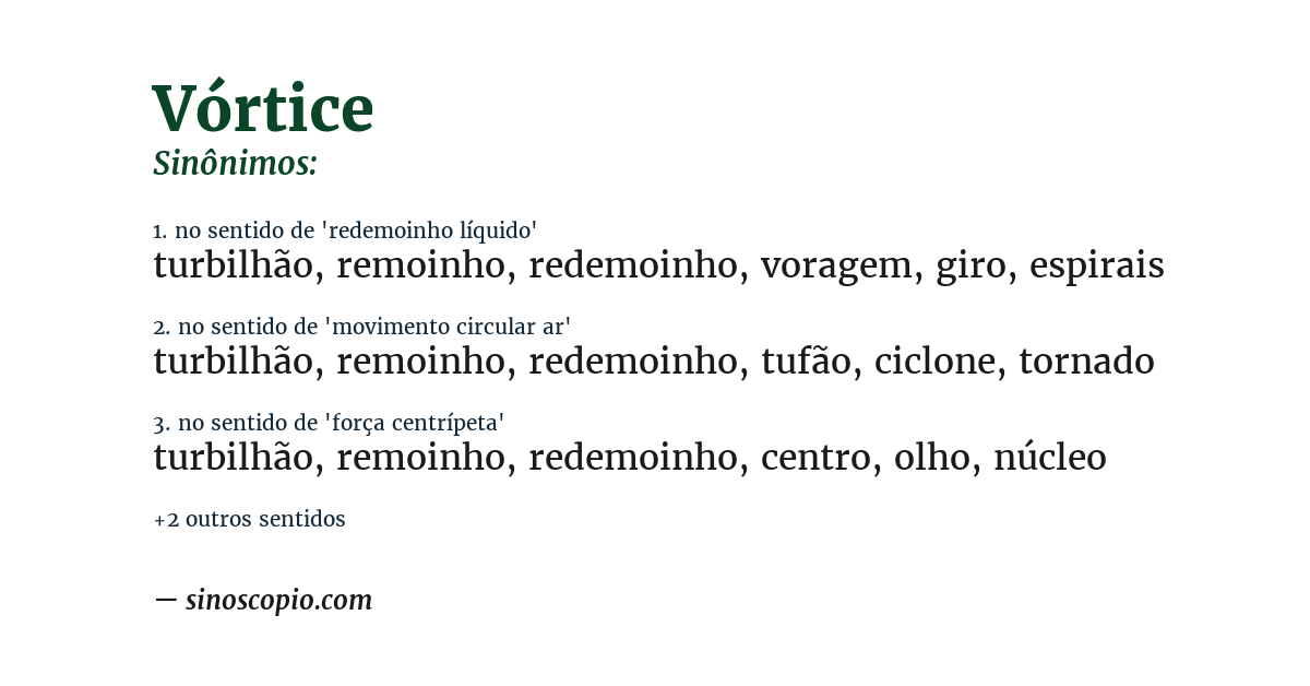 Sinônimo de vórtice
