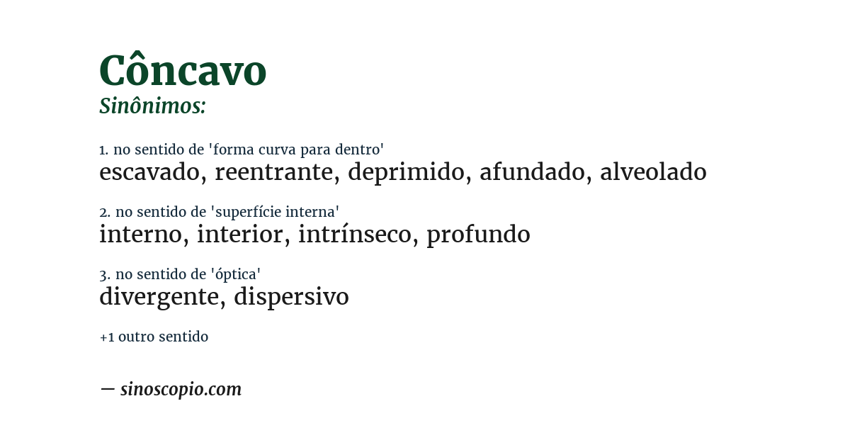 Sinônimo de côncavo