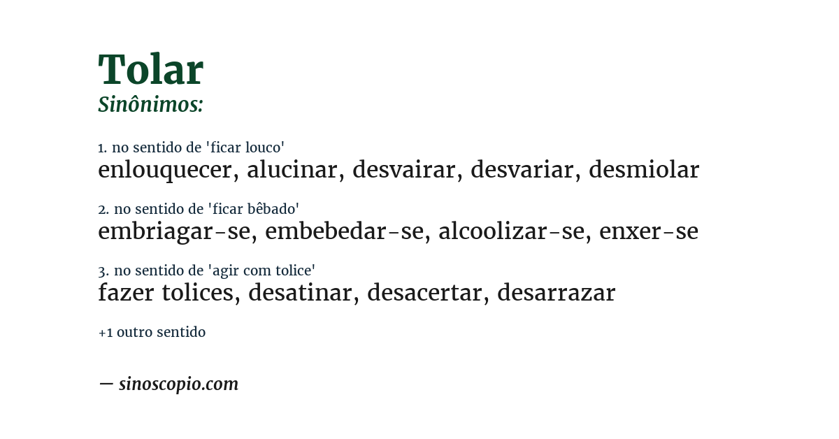 Sinônimo de tolar