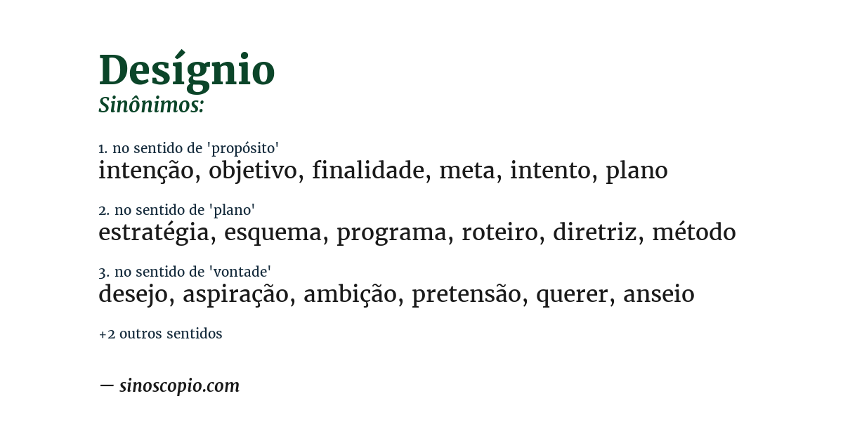 Sinônimo de desígnio