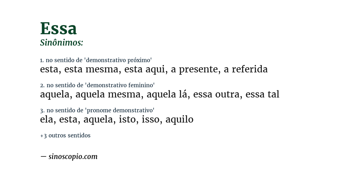 Sinônimo de essa
