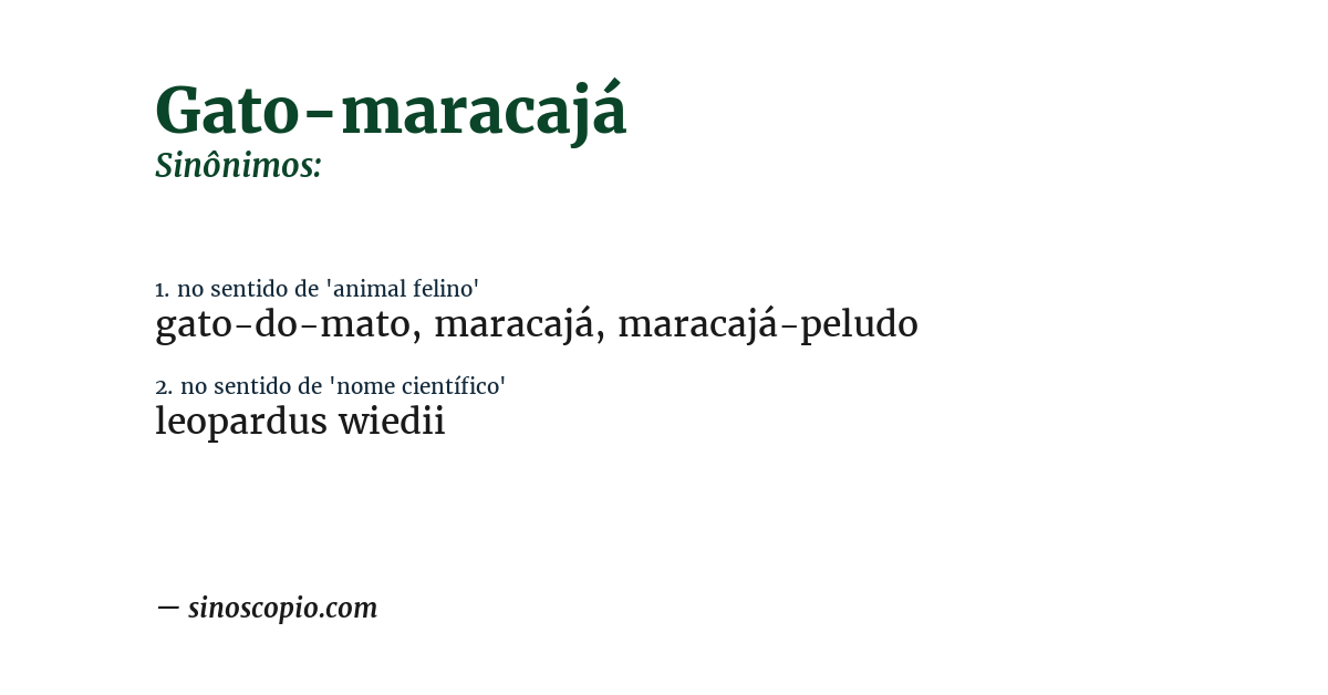 Sinônimo de gato-maracajá