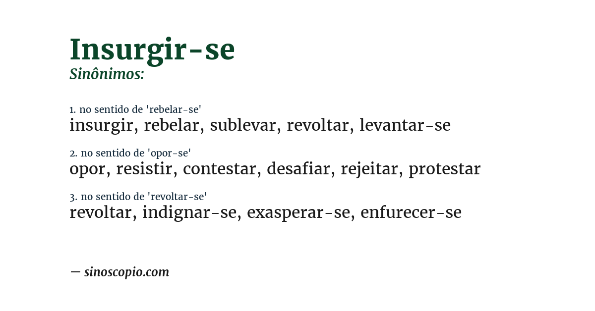 Sinônimo de insurgir-se