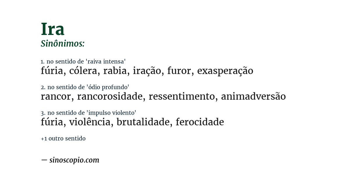 Sinônimo de ira