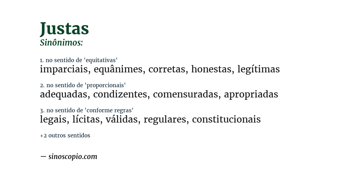 Sinônimo de justas