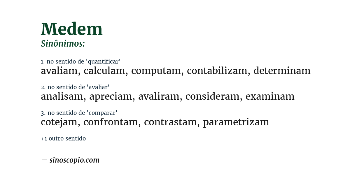 Sinônimo de medem