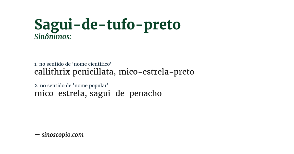 Sinônimo de sagui-de-tufo-preto