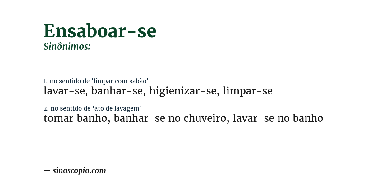 Sinônimo de ensaboar-se