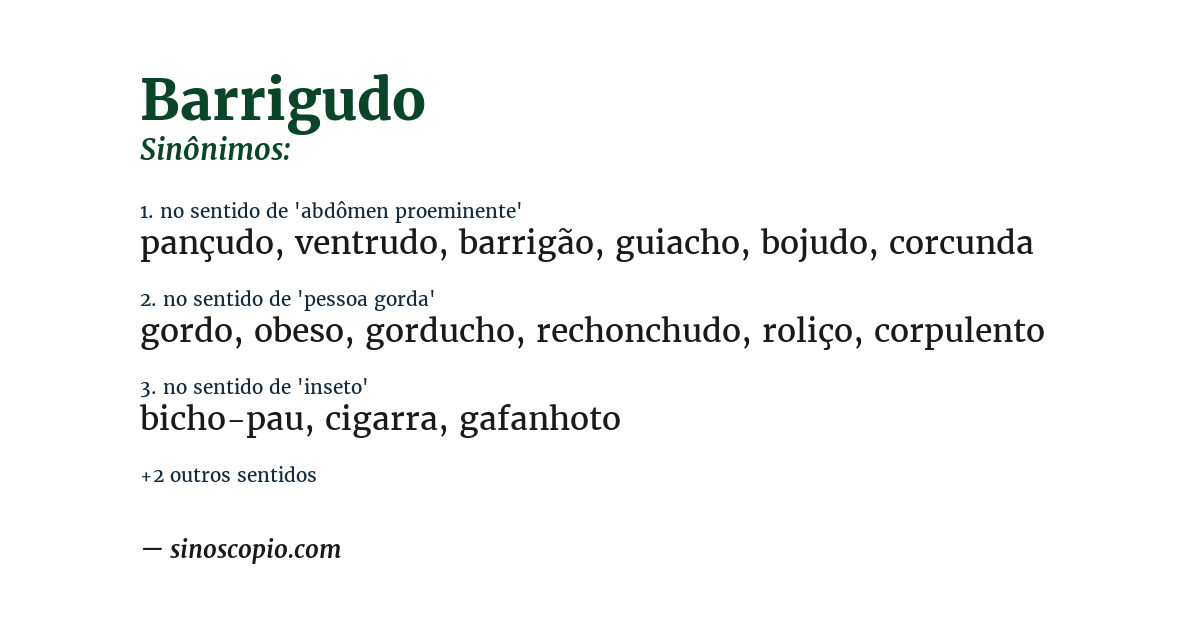 Sinônimo de barrigudo