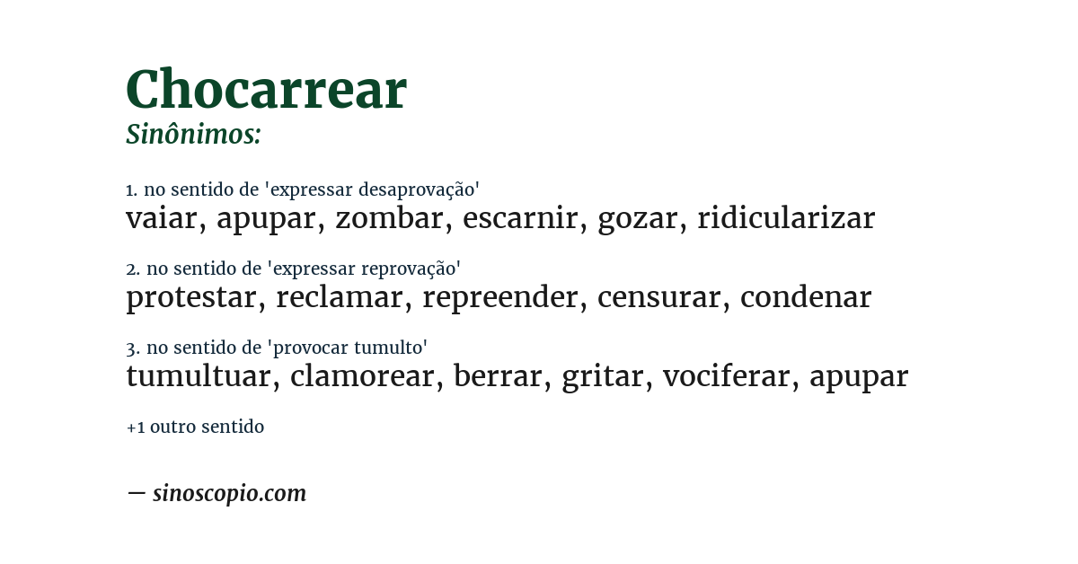 Sinônimo de chocarrear