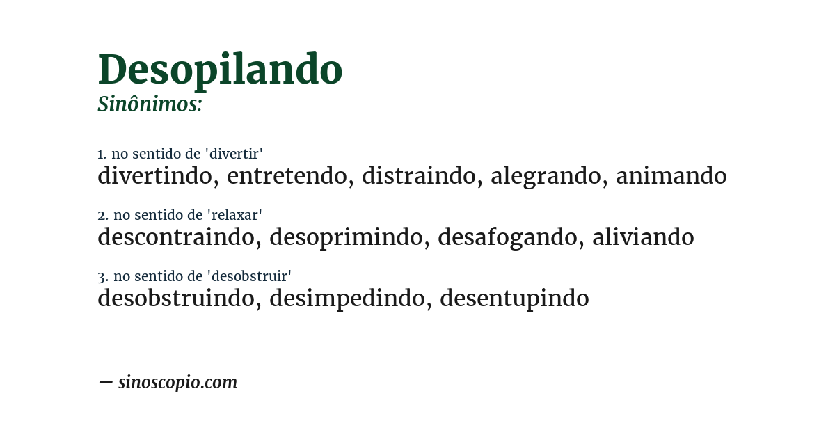 Sinônimo de desopilando