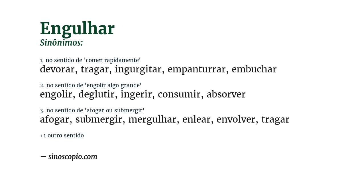 Sinônimo de engulhar