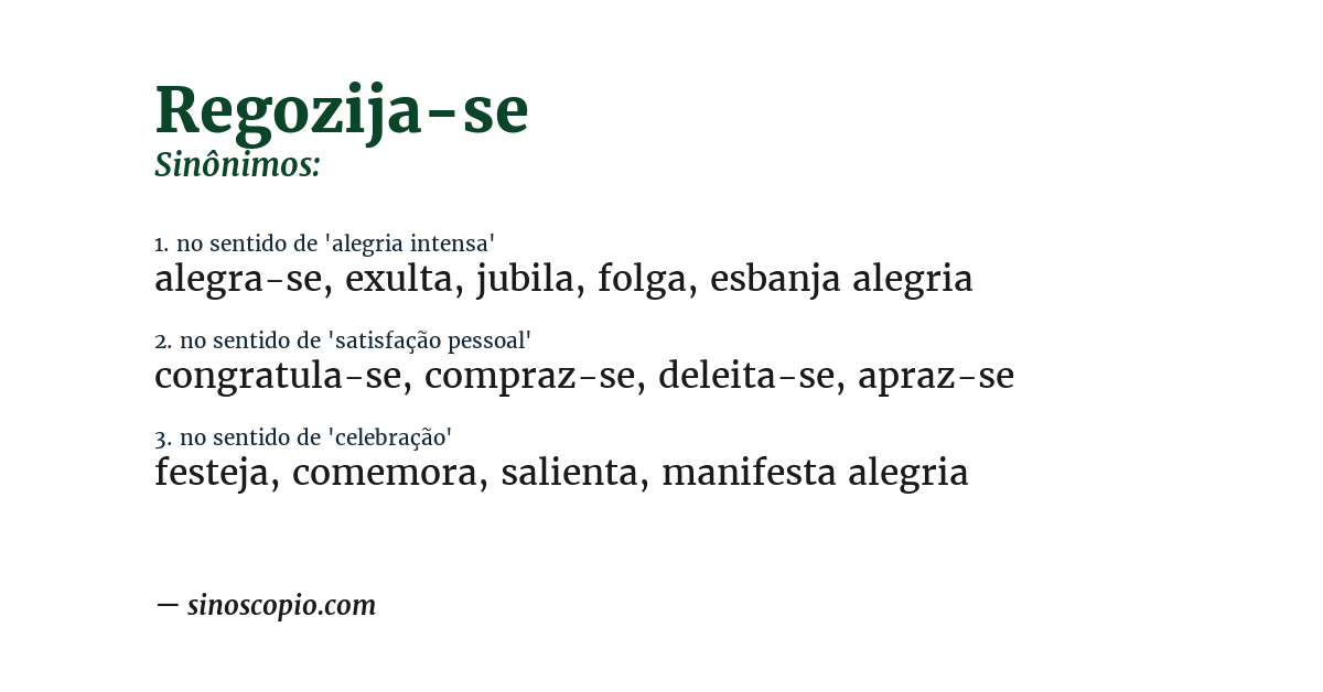 Sinônimo de regozija-se