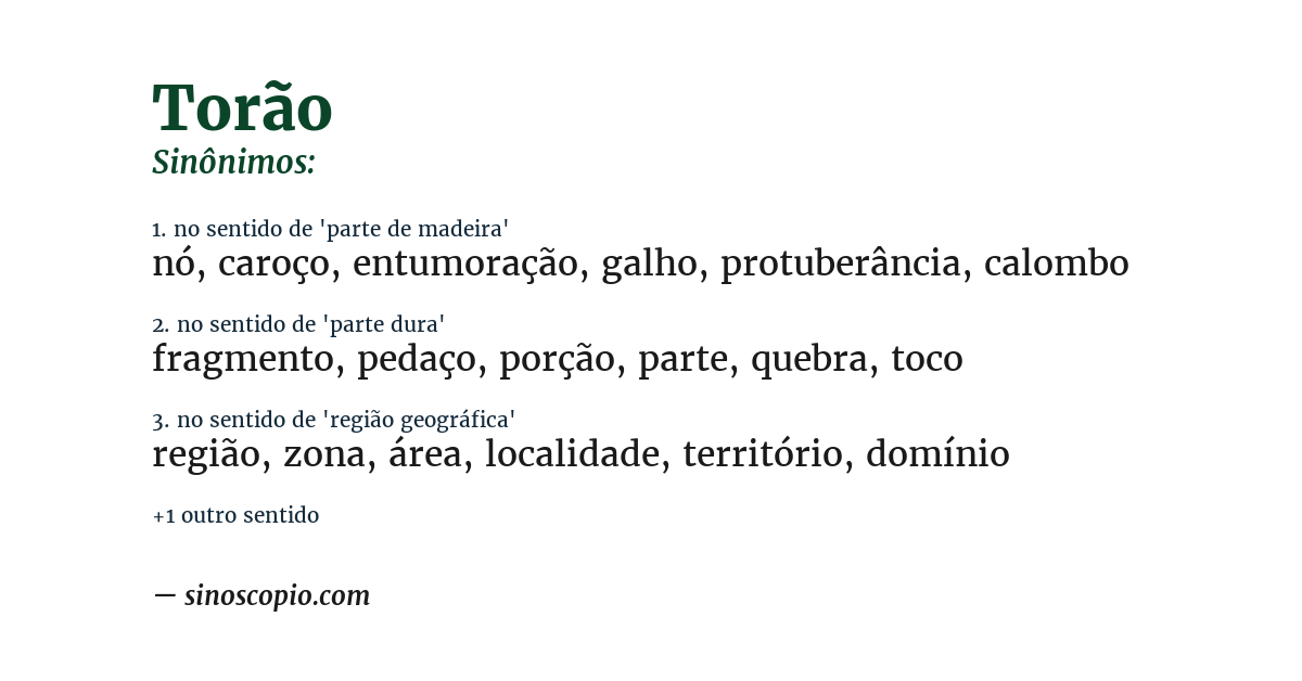 Sinônimo de torão