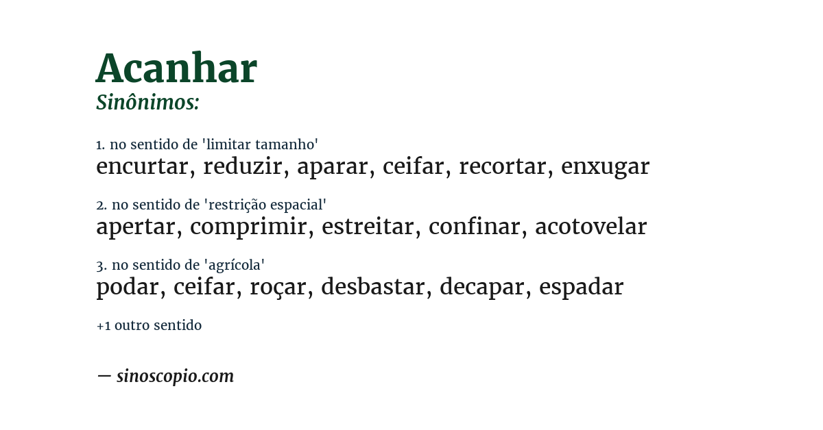 Sinônimo de acanhar