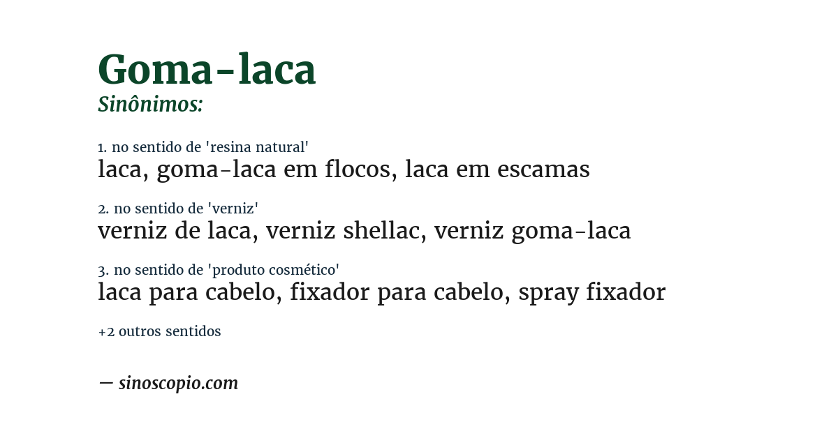 Sinônimo de goma-laca