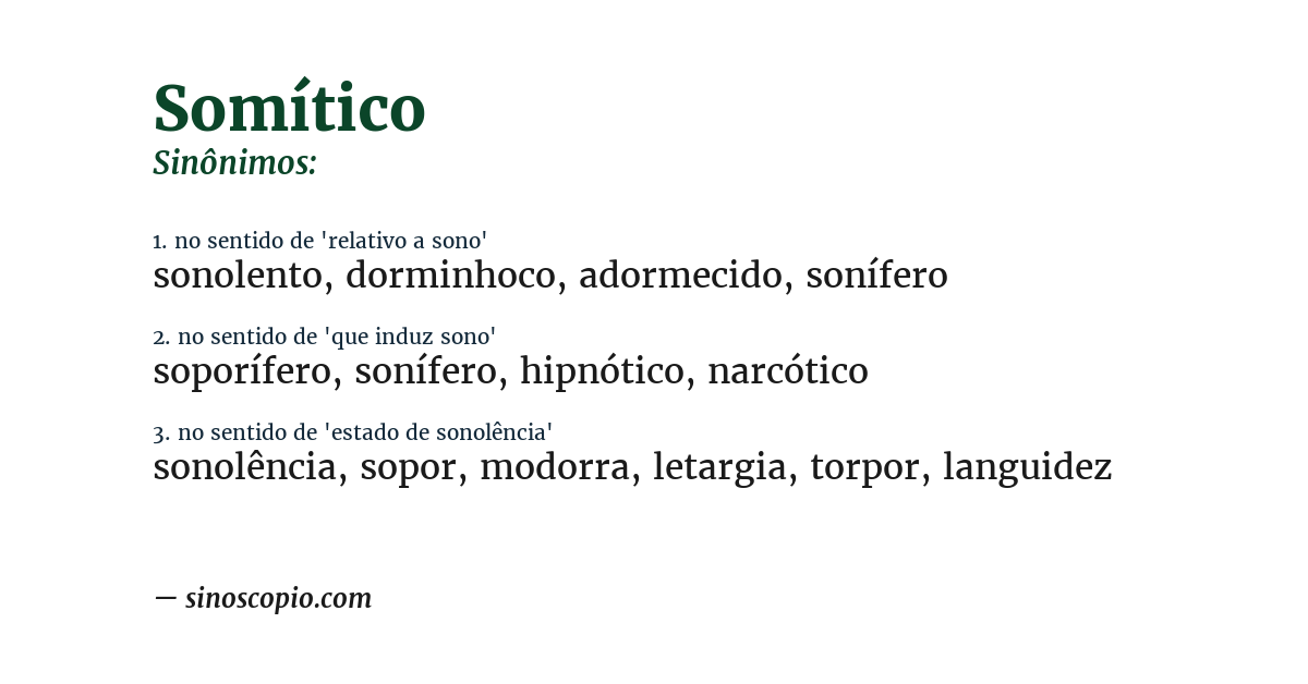 Sinônimo de somítico