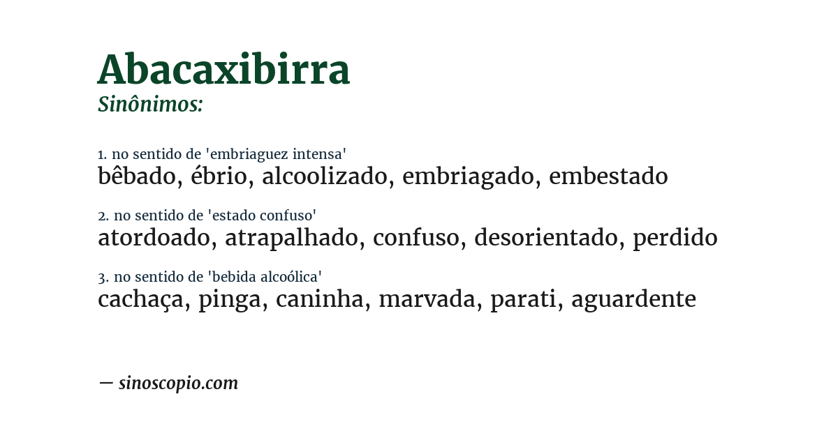 Sinônimo de abacaxibirra