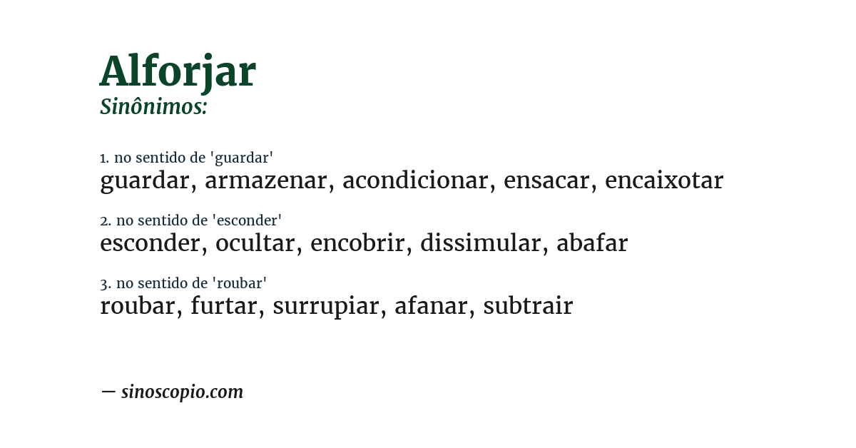 Sinônimo de alforjar