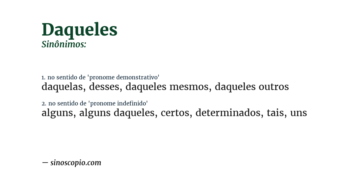 Sinônimo de daqueles