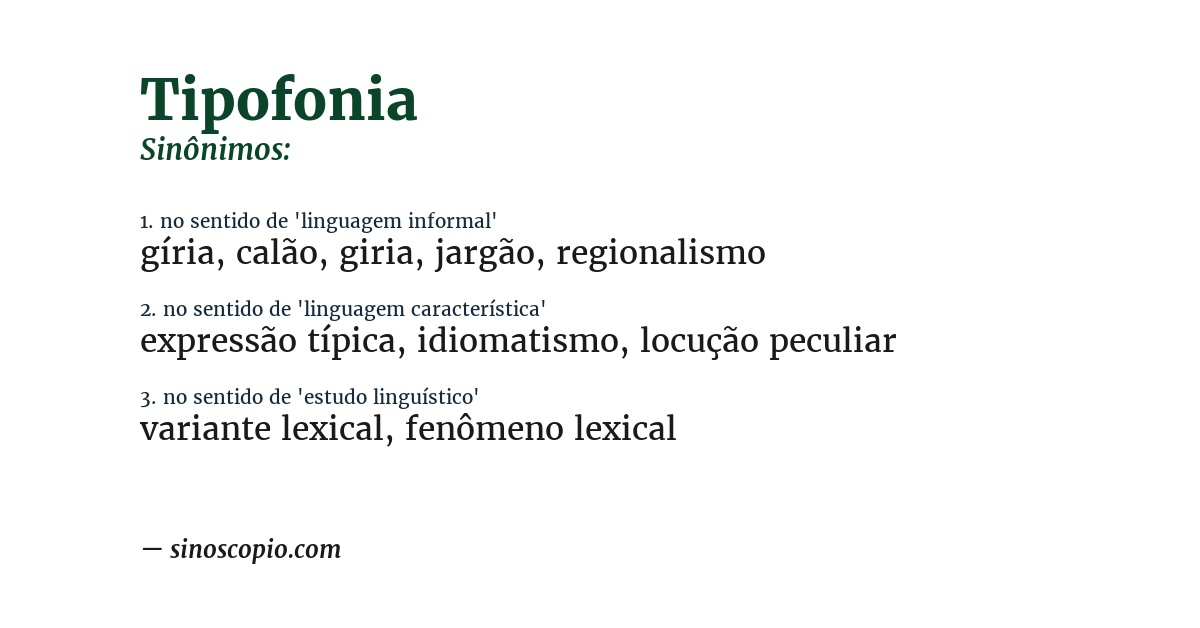 Sinônimo de tipofonia