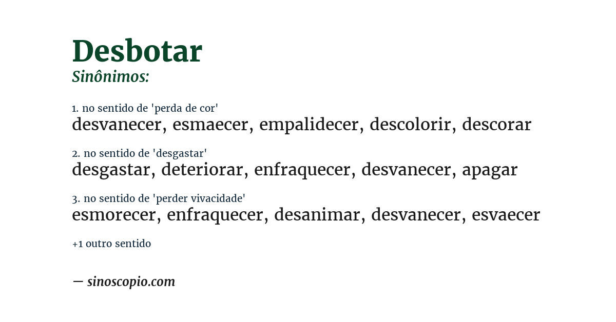 Sinônimo de desbotar