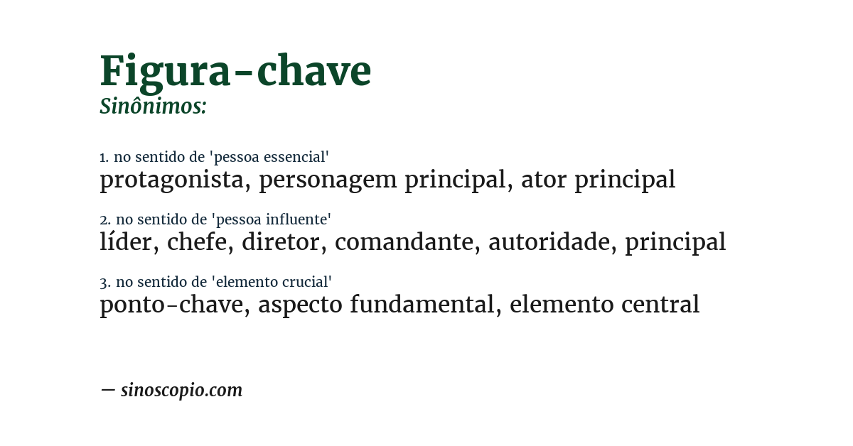 Sinônimo de figura-chave