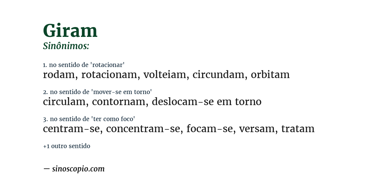Sinônimo de giram