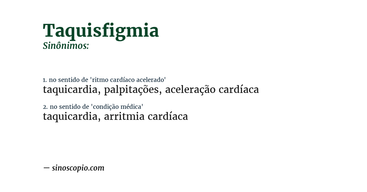 Sinônimo de taquisfigmia