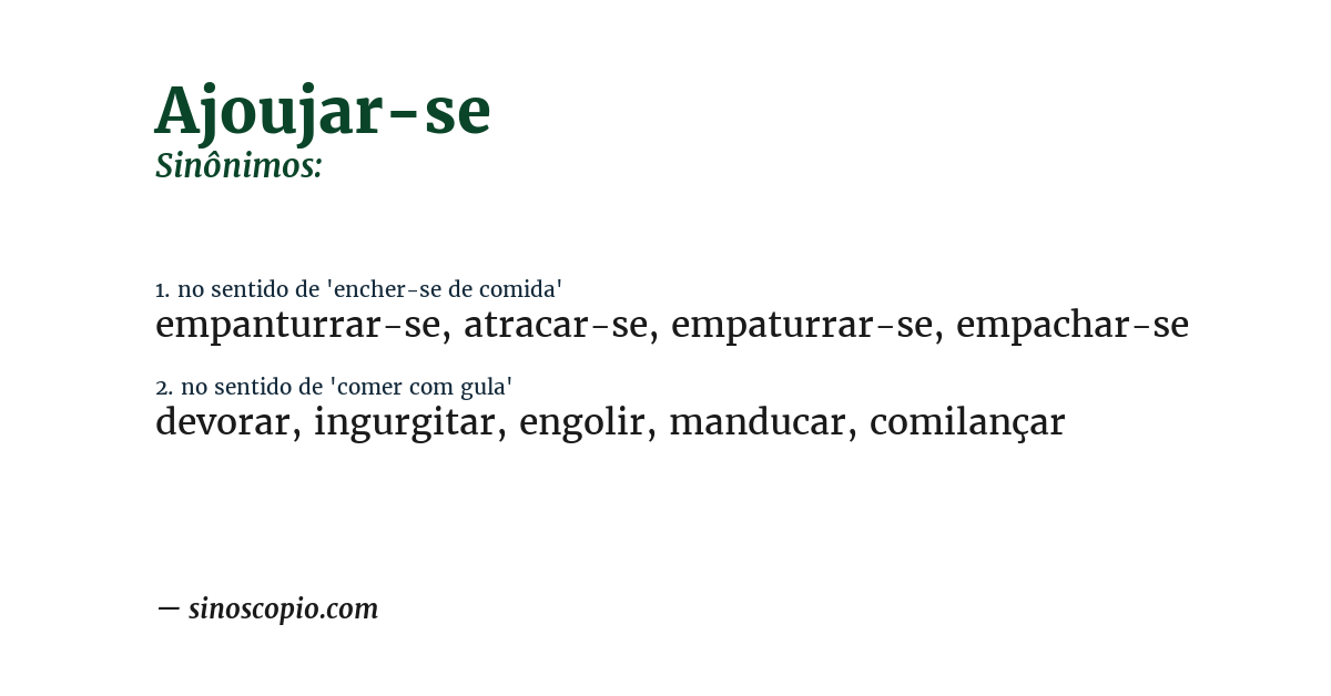 Sinônimo de ajoujar-se