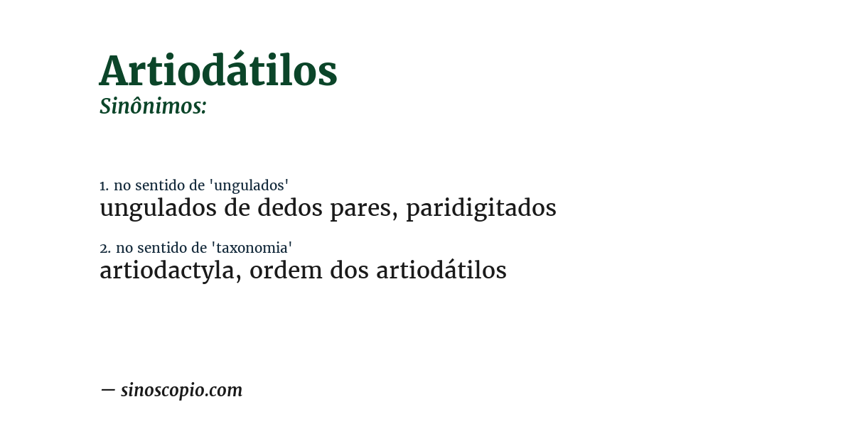 Sinônimo de artiodátilos