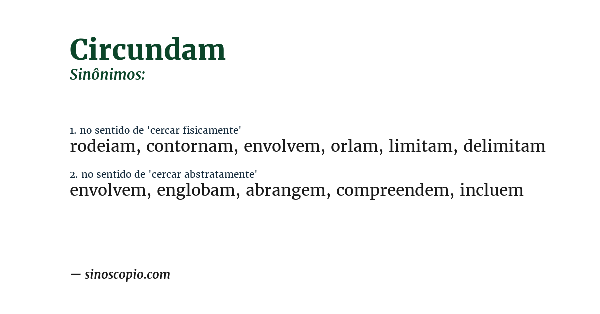 Sinônimo de circundam