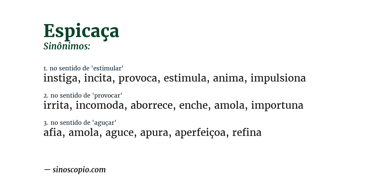 Sinônimo de espicaça