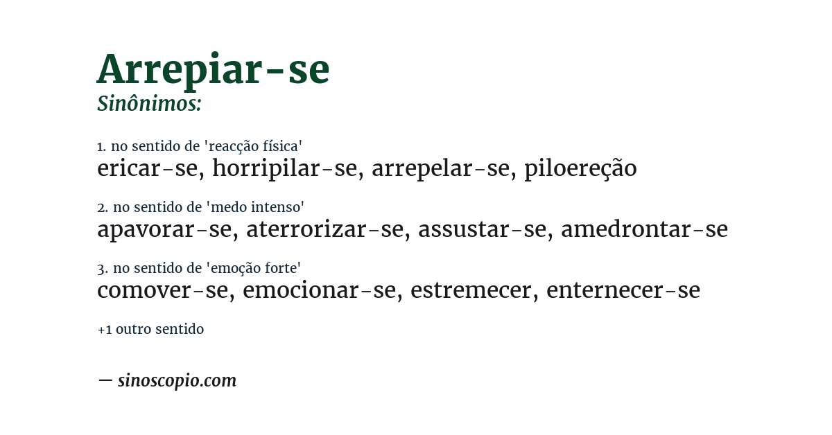Sinônimo de arrepiar-se