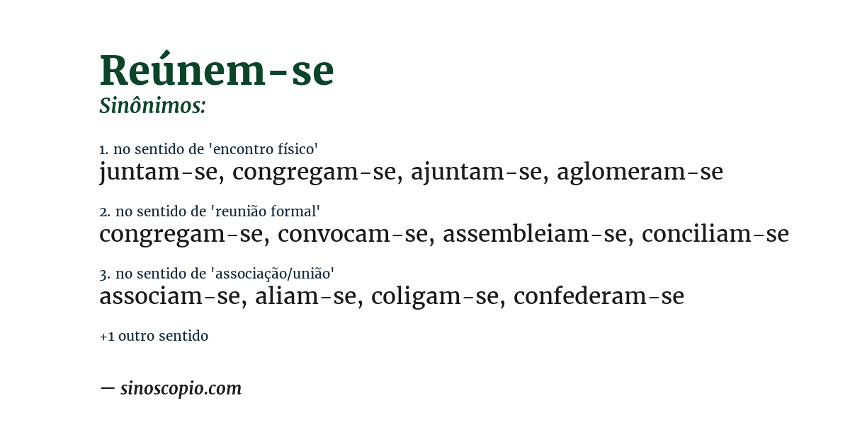 Sinônimo de reúnem-se