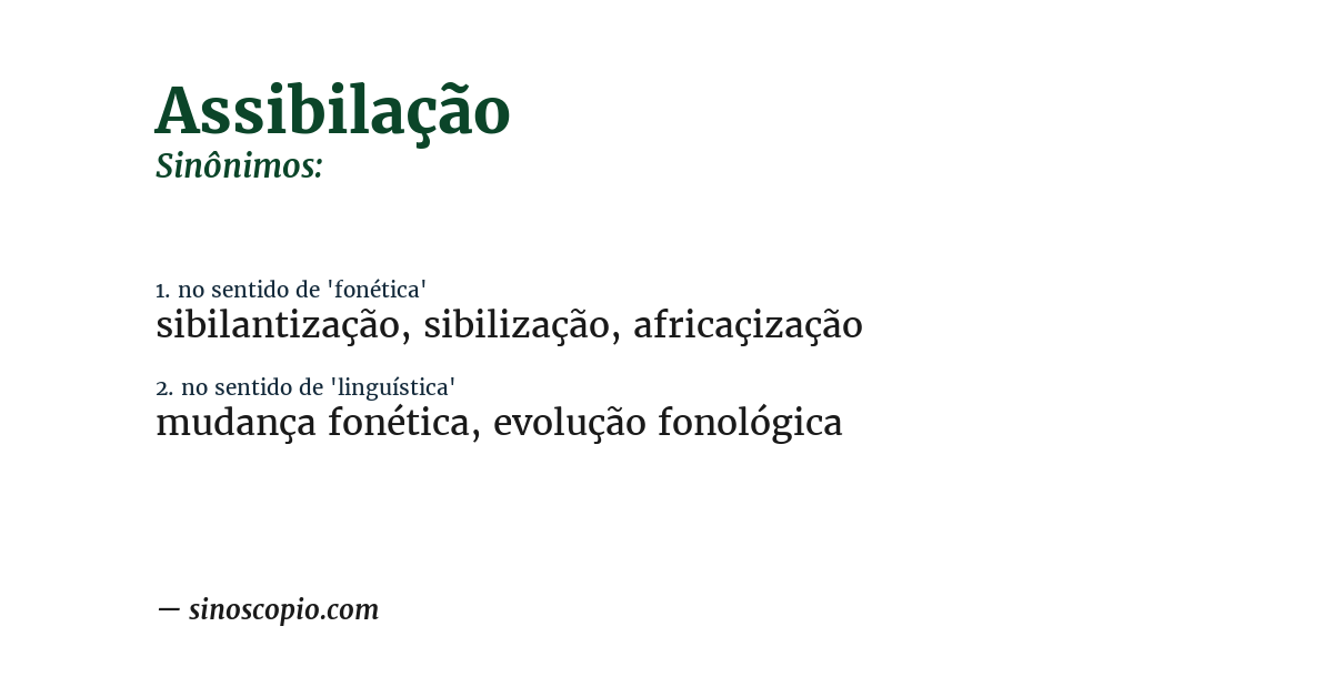 Sinônimo de assibilação