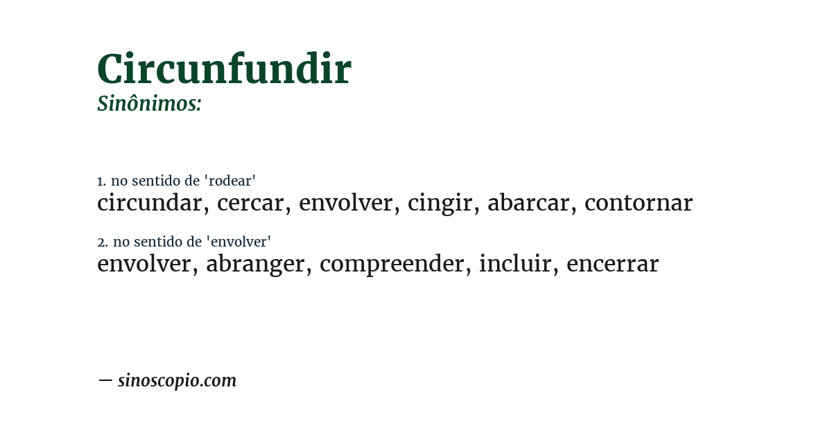 Sinônimo de circunfundir