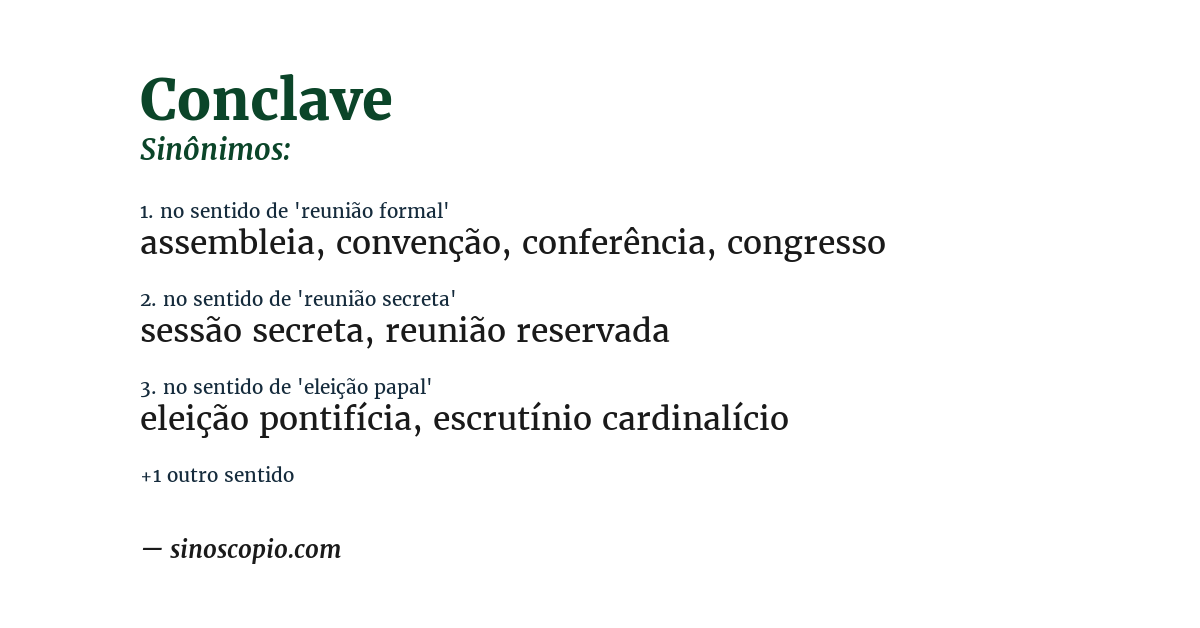 Sinônimo de conclave