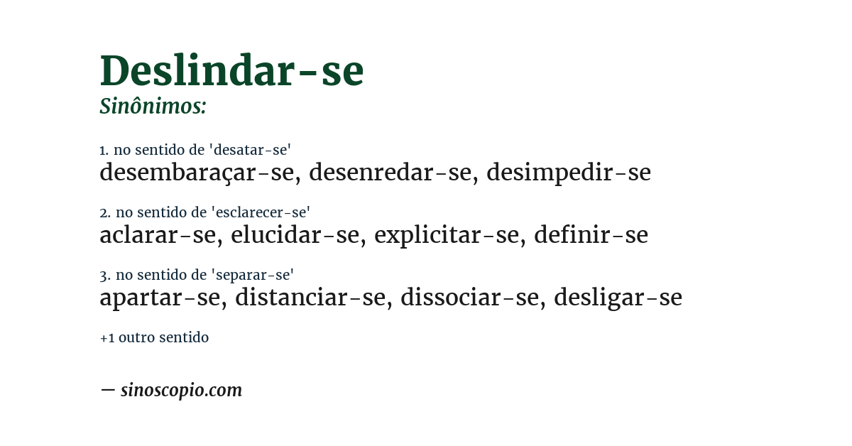 Sinônimo de deslindar-se